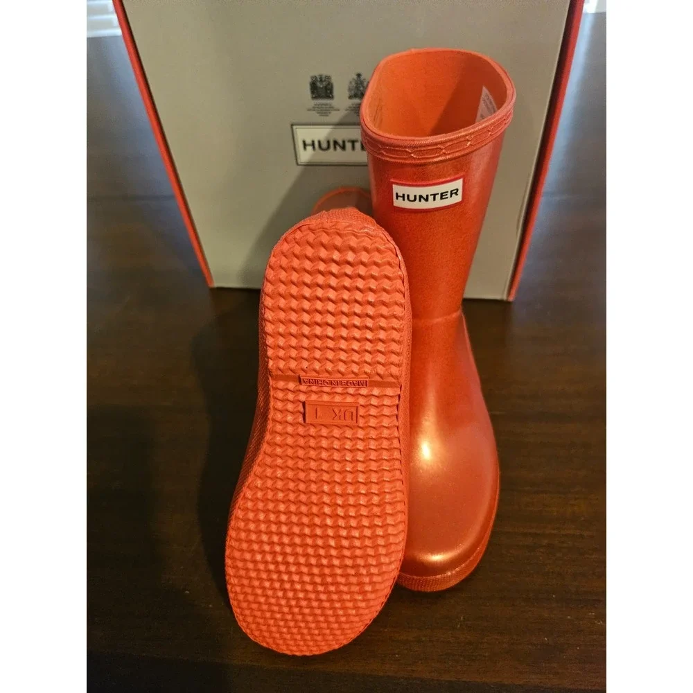 Hunter Boots 2 Boys 3 Girls Kids Original First Classic Nebula Rainboot Red Tang